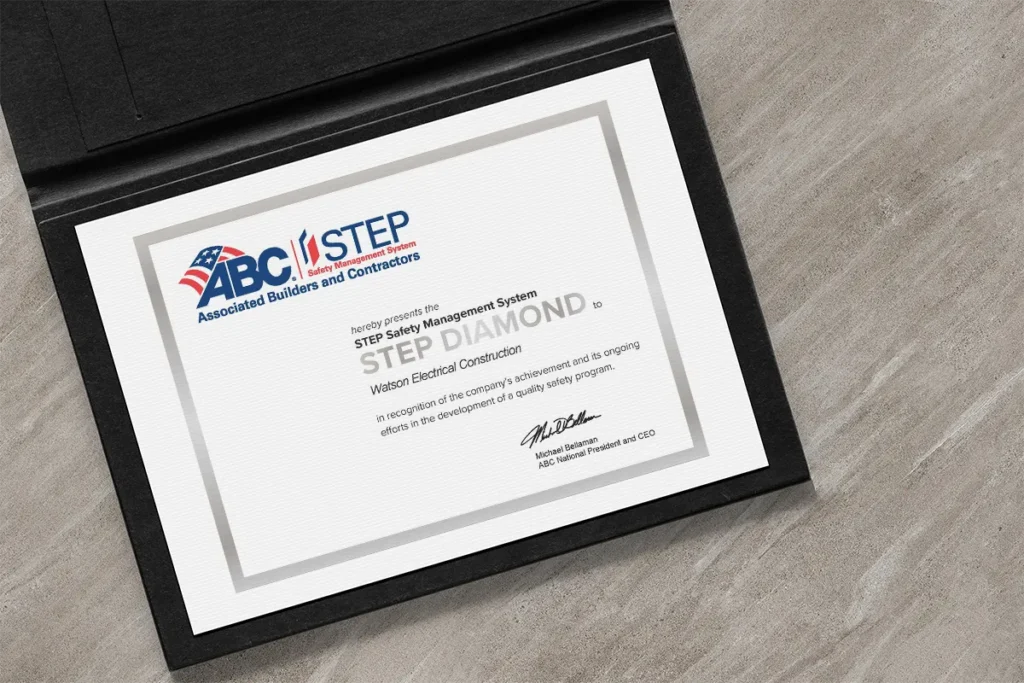 2025 ABC STEP Diamond certificate