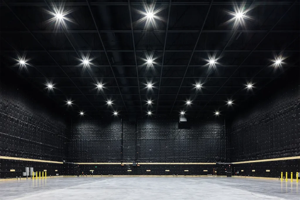 Dark Horse studio interior with bright overhead lighting