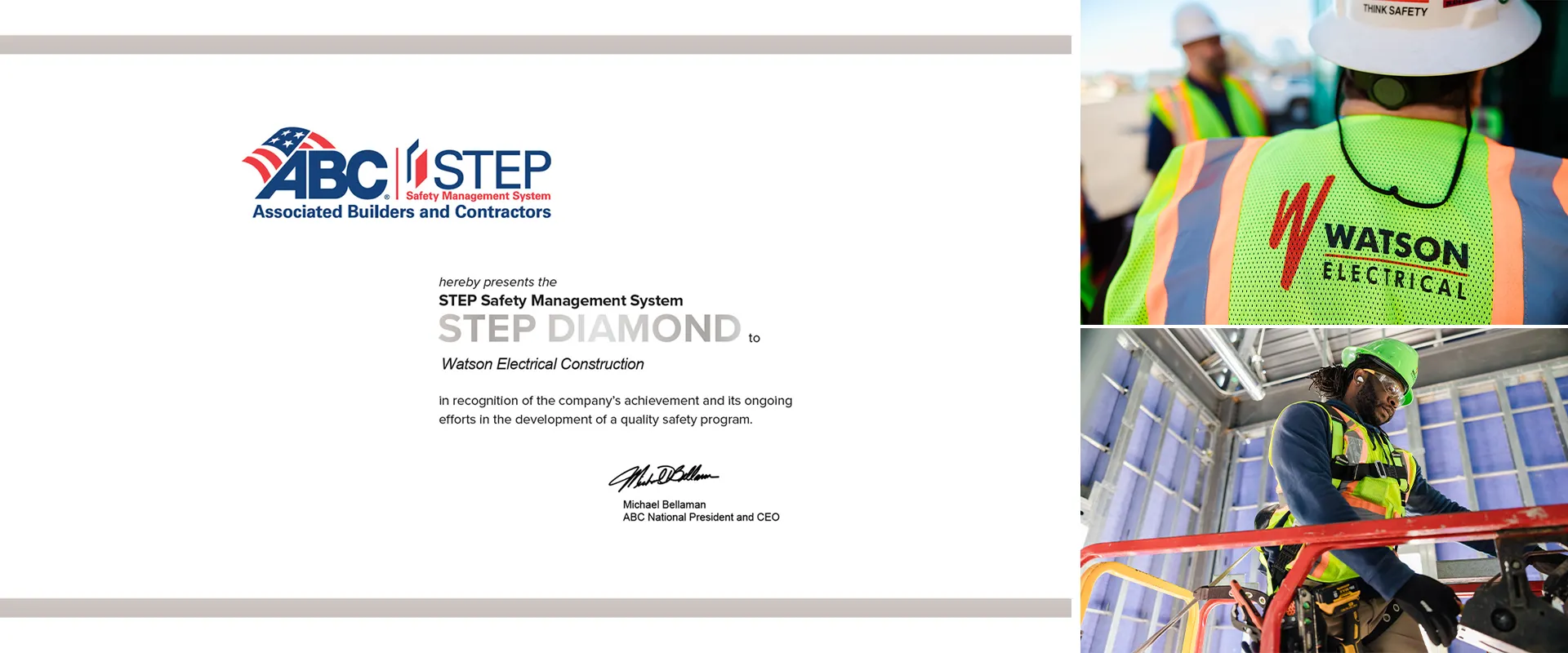 2025 ABC STEP Diamond safety award